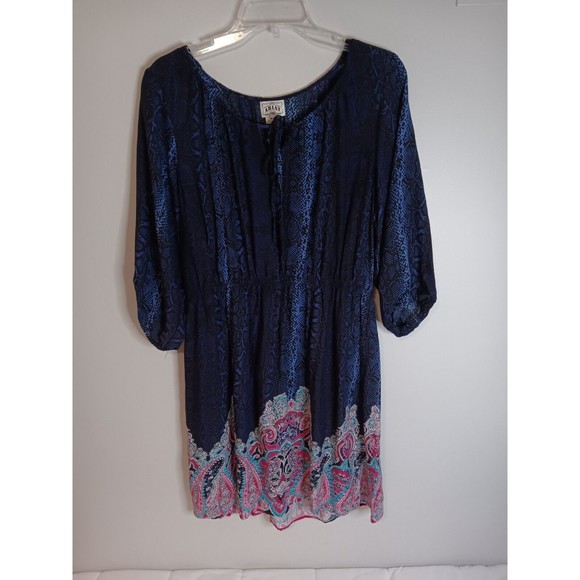 Ariat Dresses & Skirts - Ariat Mini Dress Size Medium Blue Southwestern Boho